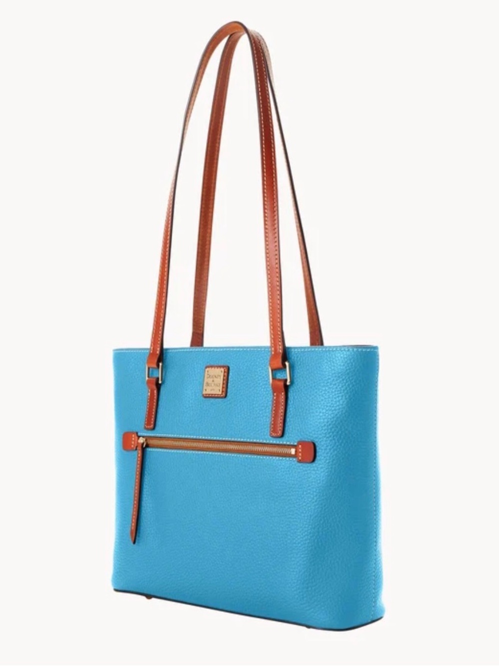 Dooney & Bourke Turquoise Pebble Grain Tote Sunday Shopper - EUC MSRP $369